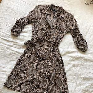 GORGEOUS Snakeskin Print INC Dress with belt